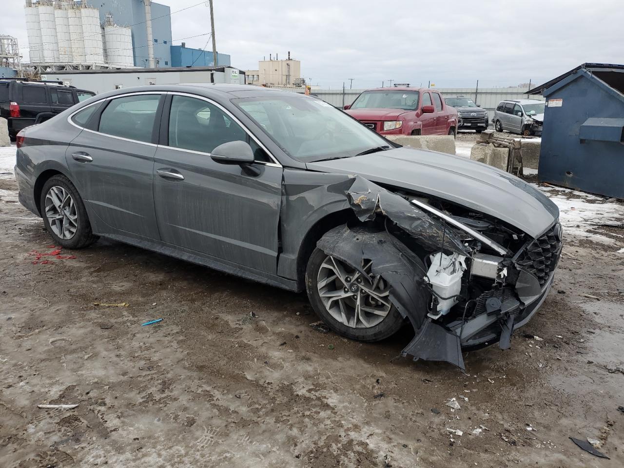 2021 Hyundai Sonata VIN 5NPEF4JA4MH079135 Copart auction photo, front end damage thumbnail 4
