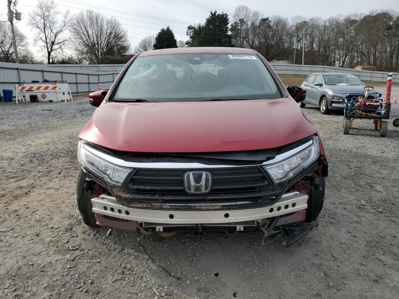 2022 Honda Odyssey VIN 5FNRL6H78NB043545 Copart auction photo, all over damage thumbnail 5