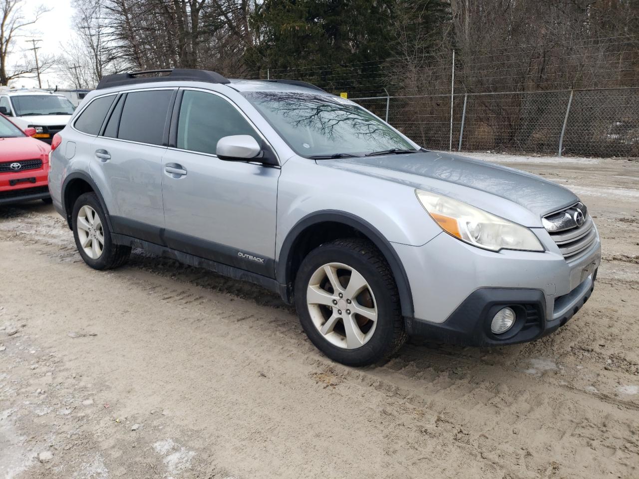 2014 Subaru Outback VIN 4S4BRCCC7E3326028 Copart auction photo, side / front end damage thumbnail 4