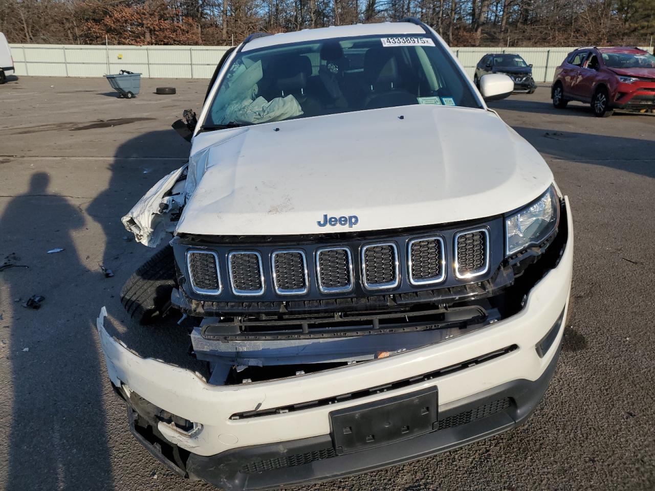 2021 Jeep Compass VIN 3C4NJDBB5MT552112 Copart auction photo, front end / side damage thumbnail 5