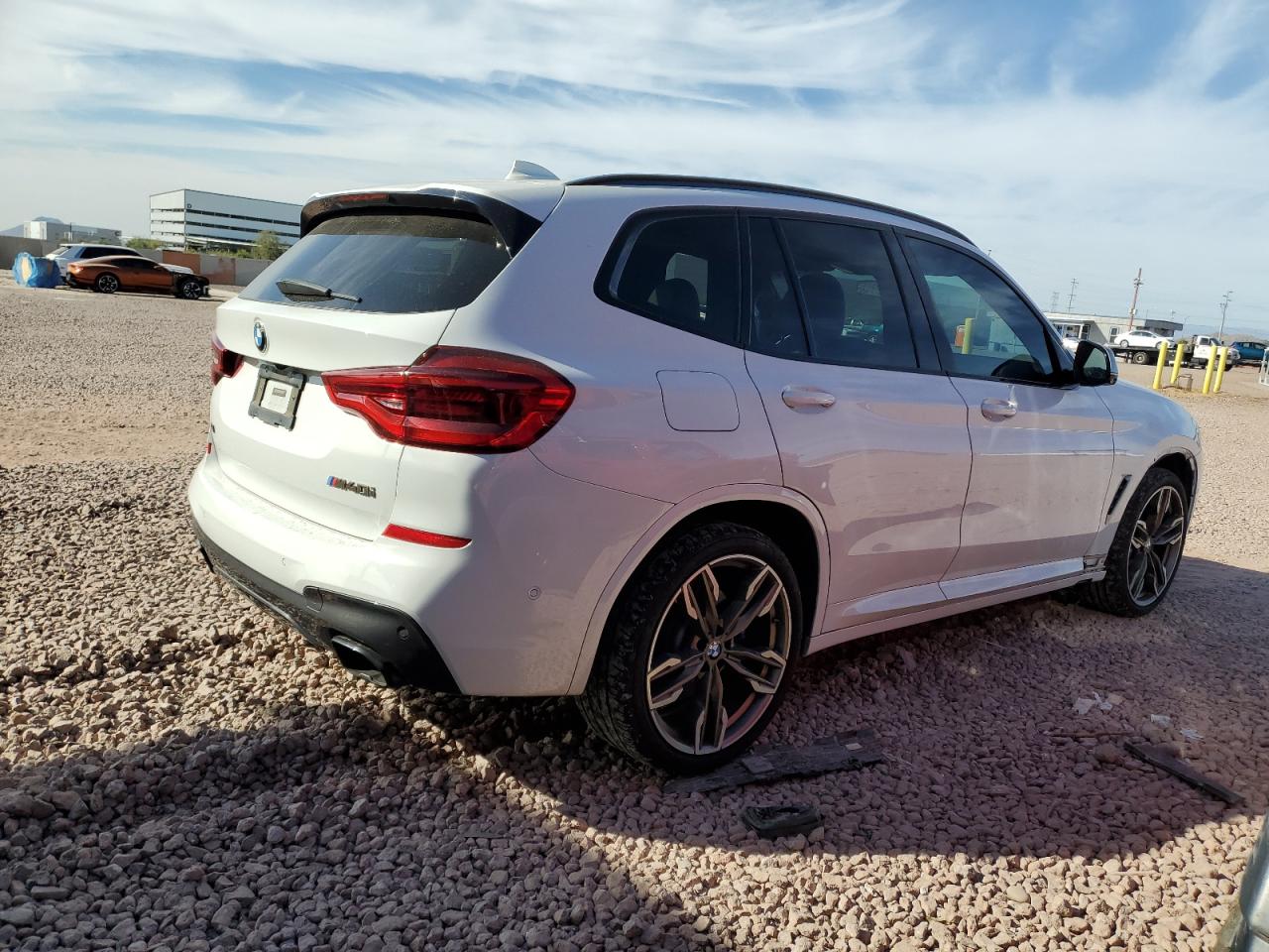 2018 BMW X3 VIN 5UXTS3C54J0Y99428 Copart auction photo, front end / side damage thumbnail 3