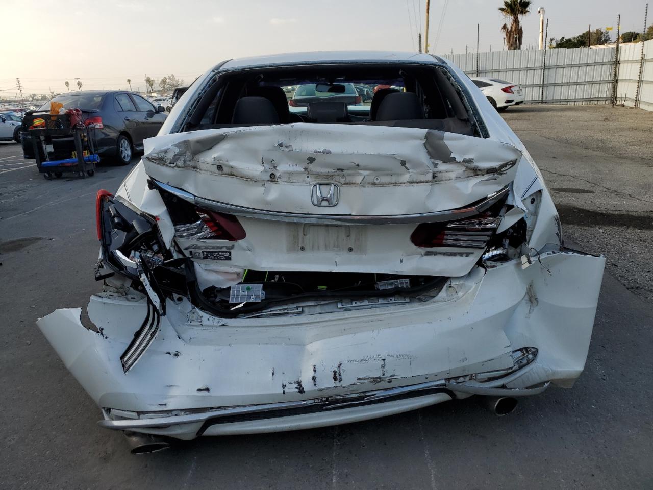 2017 Honda Accord VIN 1HGCR2F58HA228000 Copart auction photo, all over damage thumbnail 6