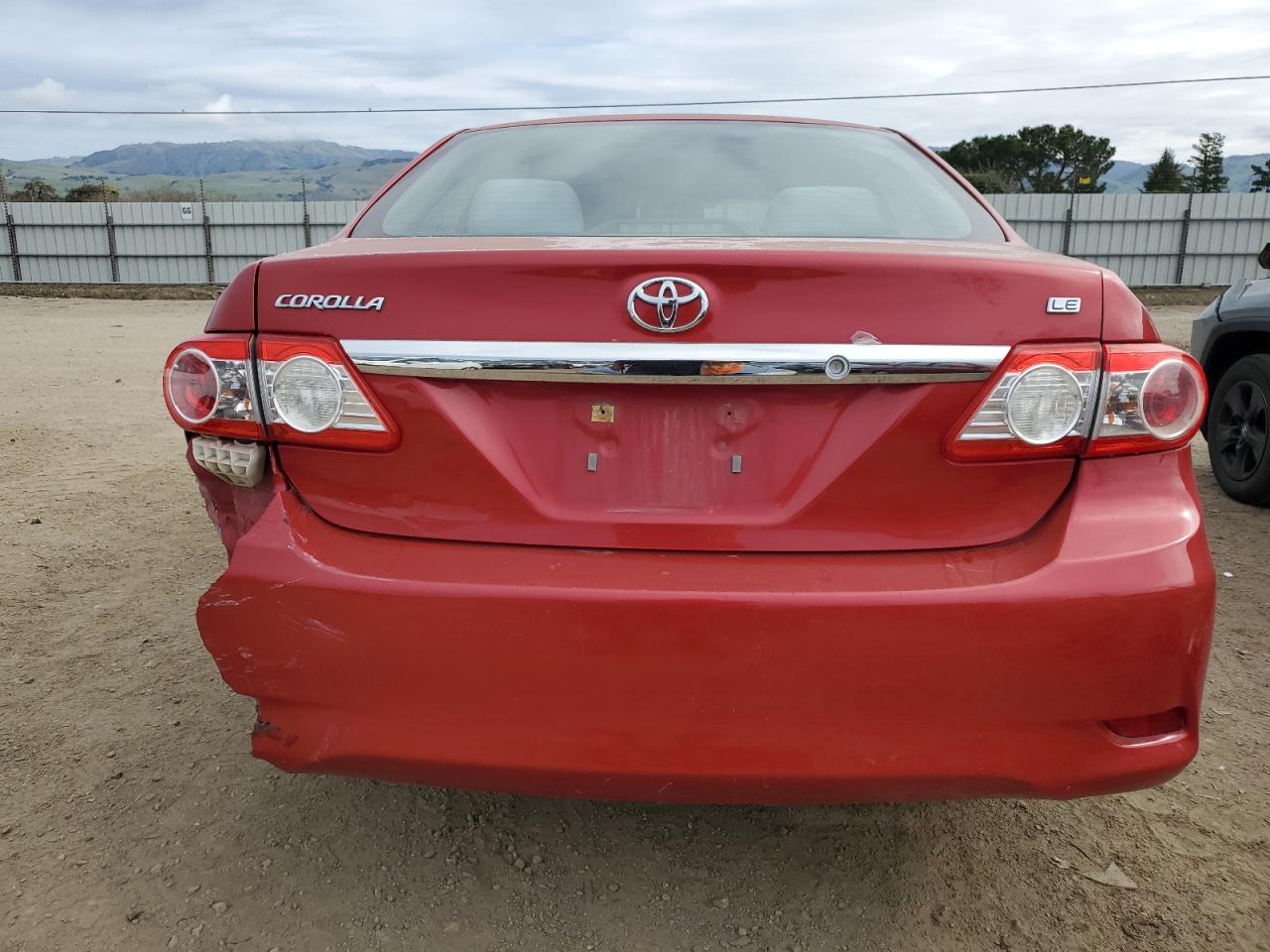 2011 Toyota Corolla VIN 2T1BU4EE8BC586741 Copart auction photo, rear end damage thumbnail 6