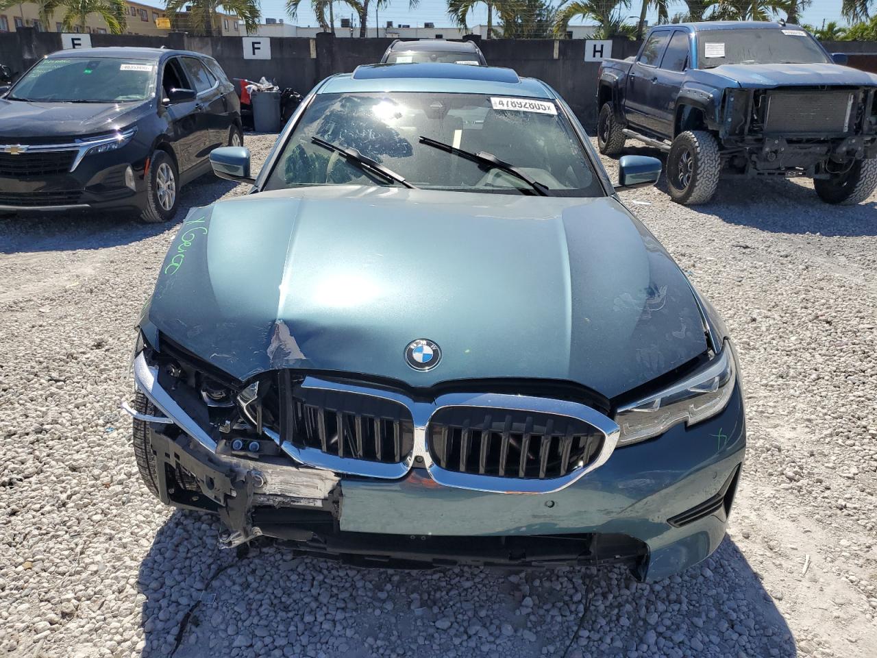 2020 BMW 3er VIN WBA5R1C08LFJ74460 Copart auction photo, front end damage thumbnail 5