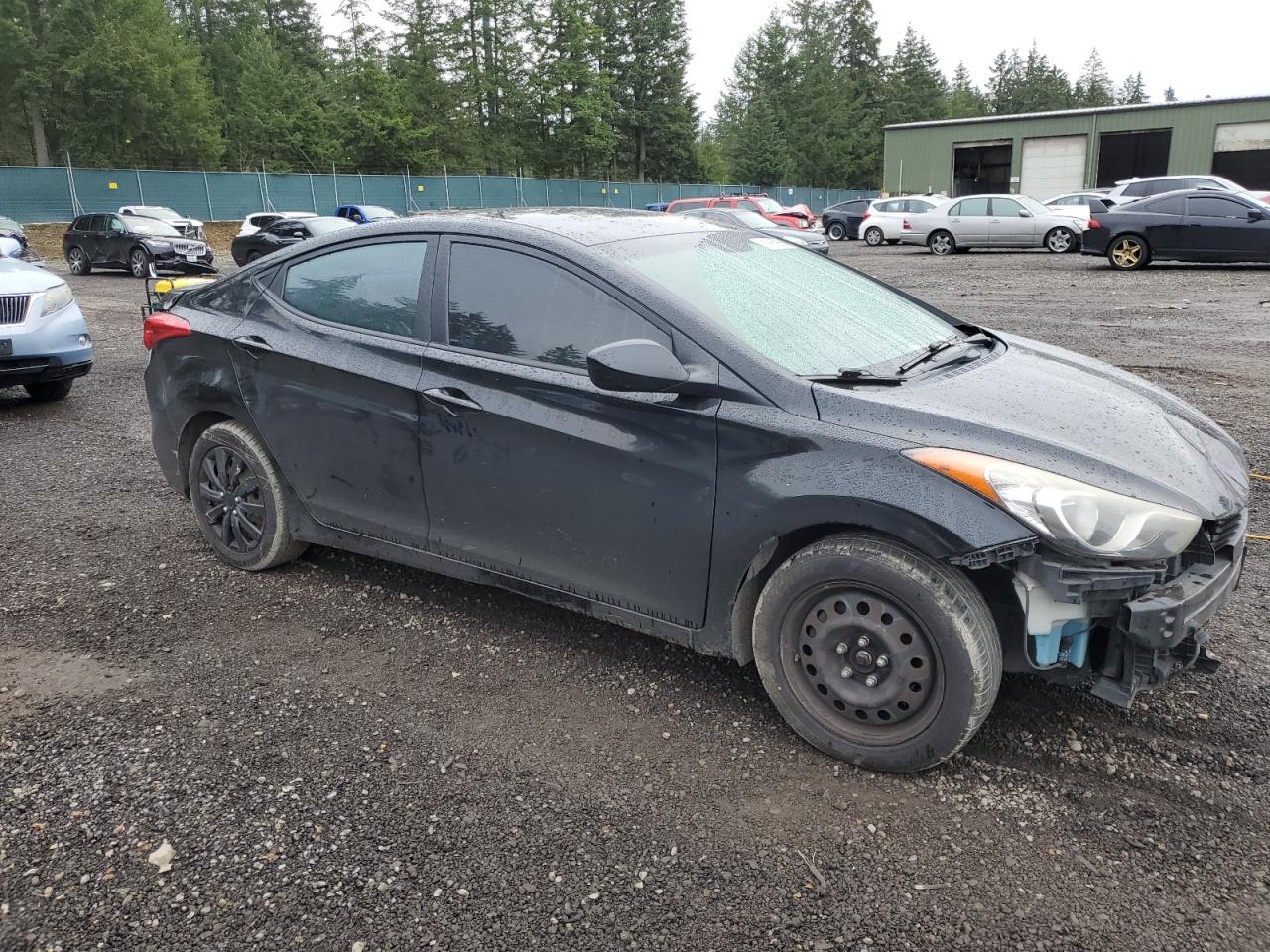 2012 Hyundai Elantra VIN KMHDH4AE8CU460883 Copart auction photo, all over / vandalism damage thumbnail 4
