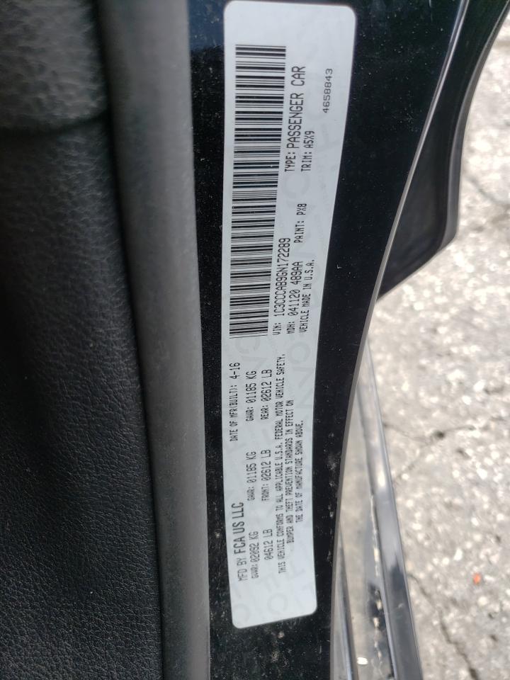 2016 Chrysler 200 VIN 1C3CCCAB9GN172289 Copart auction photo, front end damage thumbnail 12