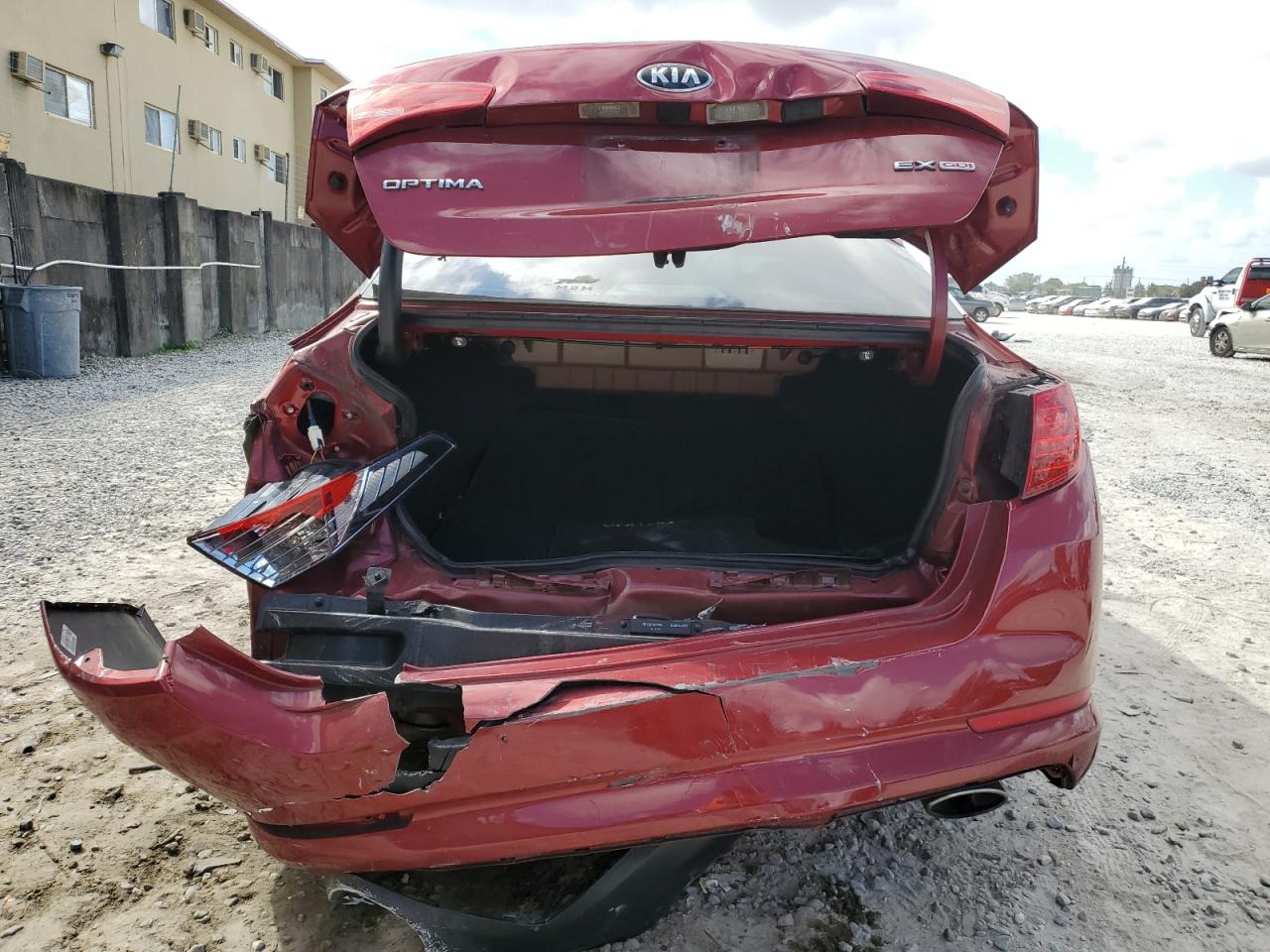 2013 KIA Optima VIN 5XXGN4A77DG229198 Copart auction photo, rear end damage thumbnail 6