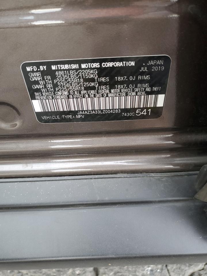 2020 Mitsubishi Outlander VIN JA4AZ3A33LZ004283 Copart auction photo, front end / side damage thumbnail 14