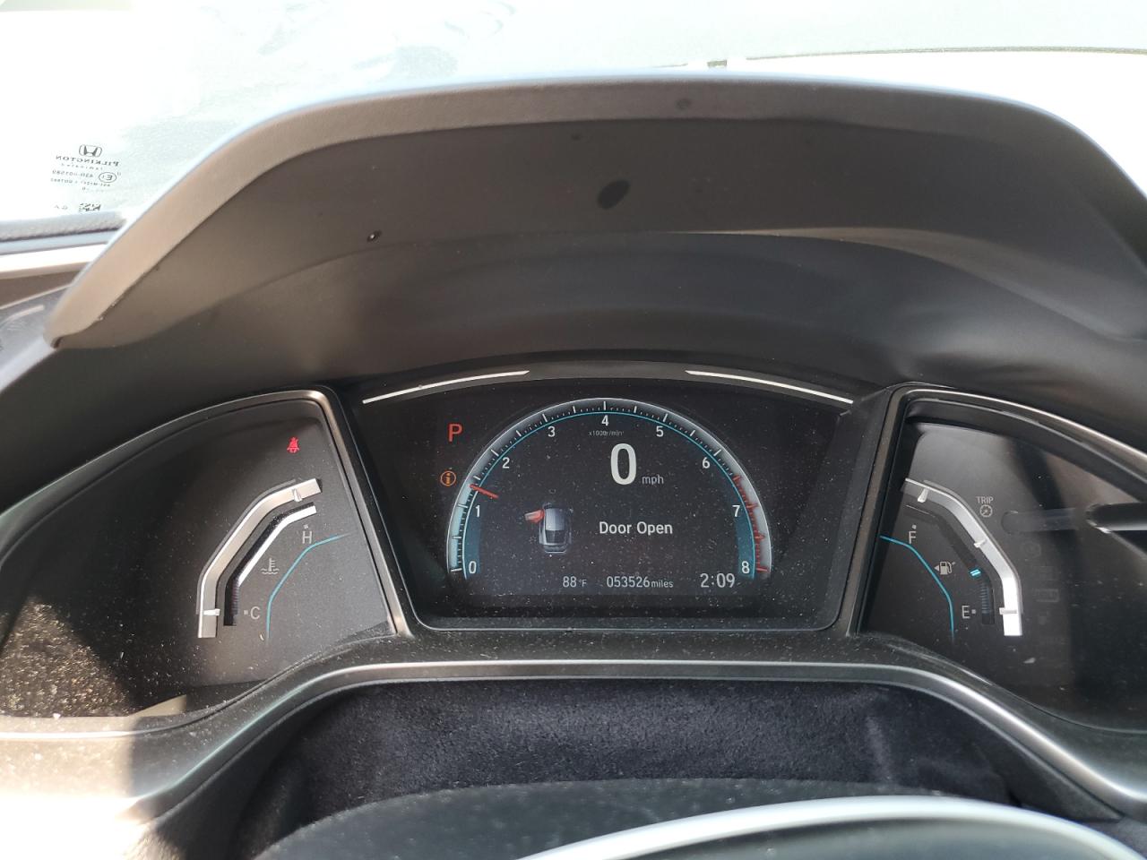 2020 Honda Civic VIN SHHFK7H60LU224637 Copart auction photo, rear end damage thumbnail 9