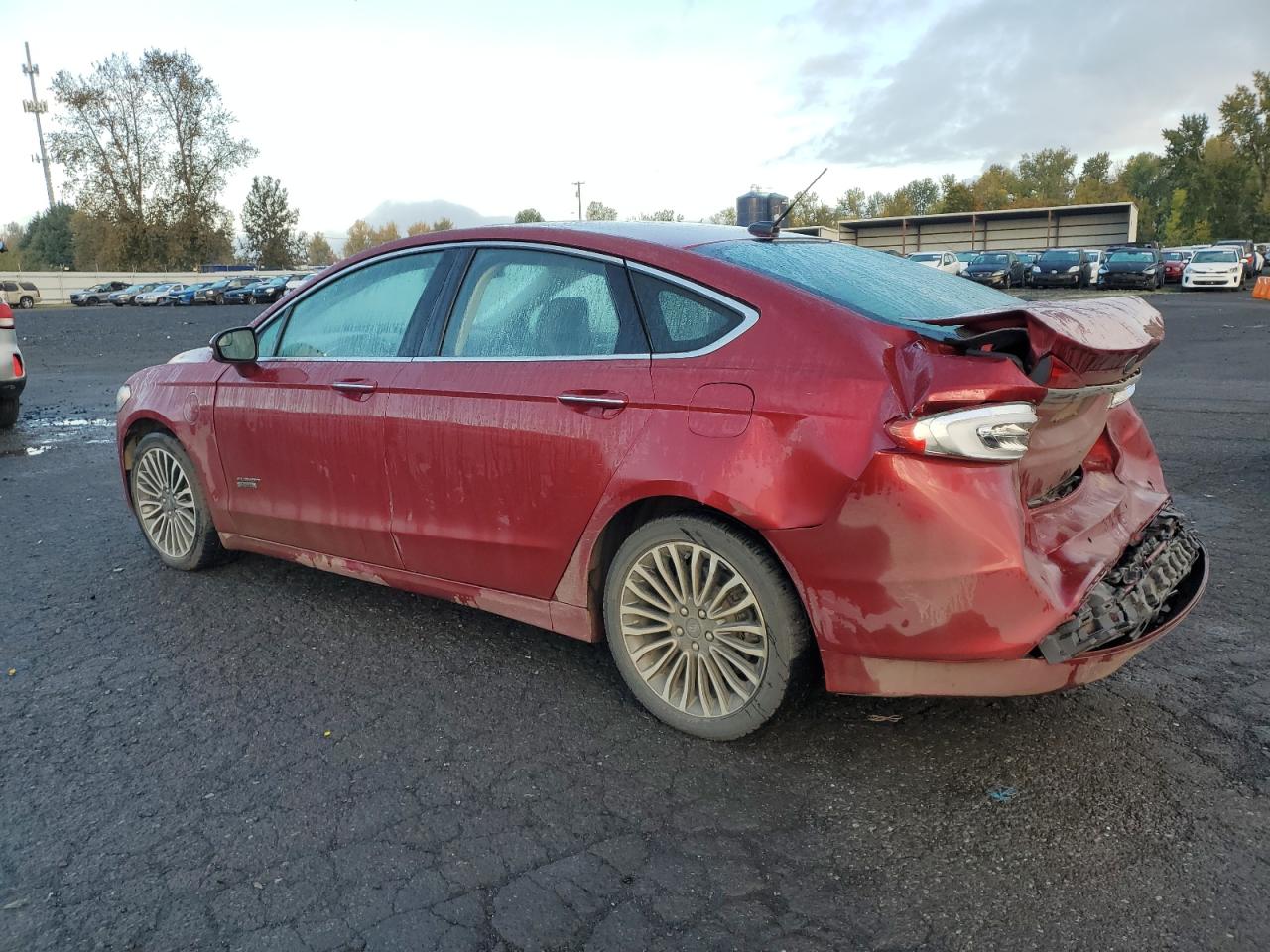 2018 Ford Fusion VIN 3FA6P0PU1JR111503 Copart auction photo, rear end / side damage thumbnail 2