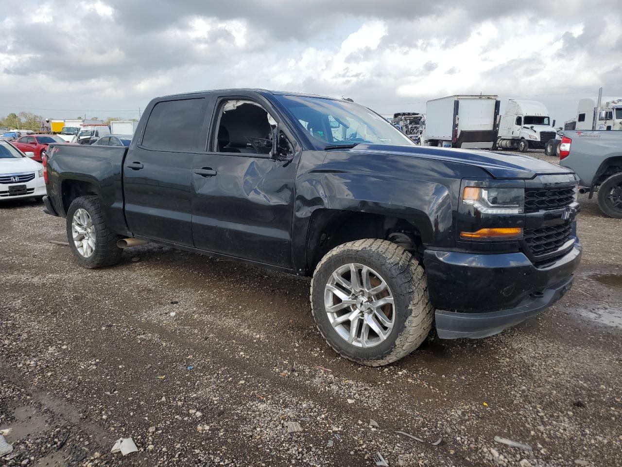2018 Chevrolet Silverado VIN 3GCUKPEC6JG355405 Copart auction photo, front end / side damage thumbnail 4