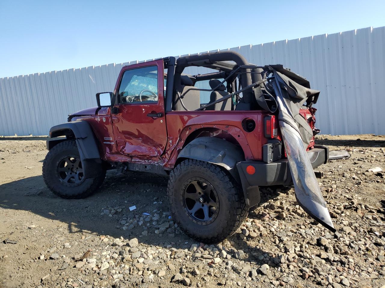 2012 Jeep Wrangler VIN 1C4AJWAG6CL149225 Copart auction photo, rollover damage thumbnail 2