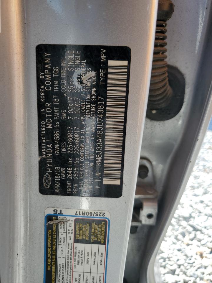 2018 Hyundai Tucson VIN KM8J33A48JU743817 Copart auction photo, front end damage thumbnail 13