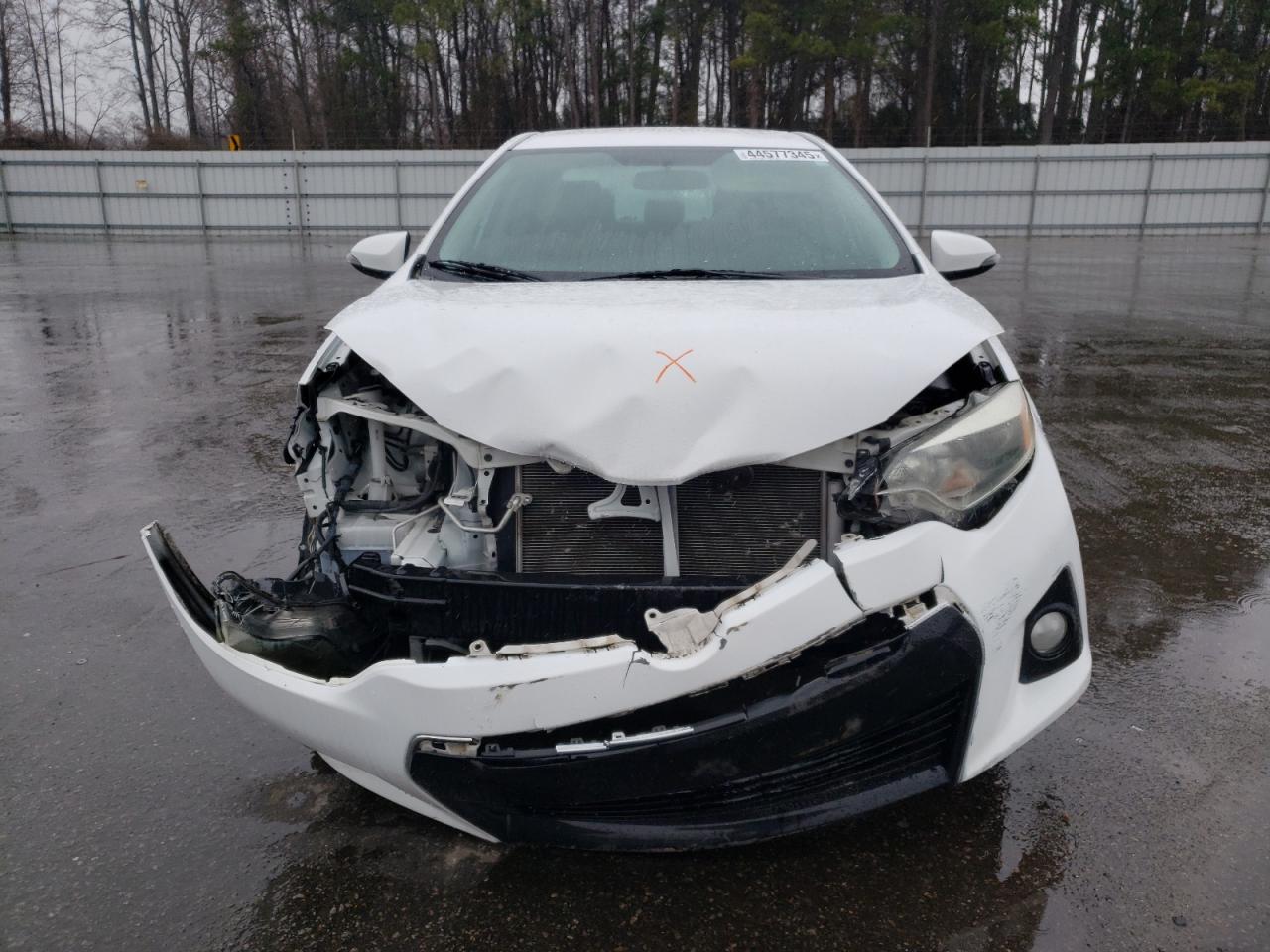 2015 Toyota Corolla VIN 2T1BURHE2FC410329 Copart auction photo, front end / frame damage damage thumbnail 5