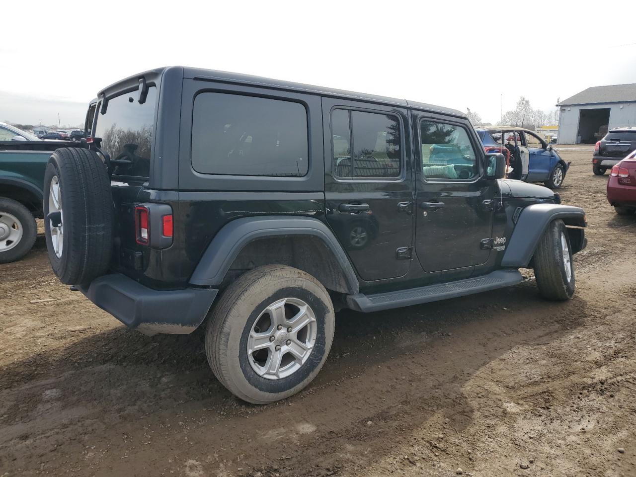 2020 Jeep Wrangler VIN 1C4HJXDG5LW170856 Copart auction photo, front end / side damage thumbnail 3