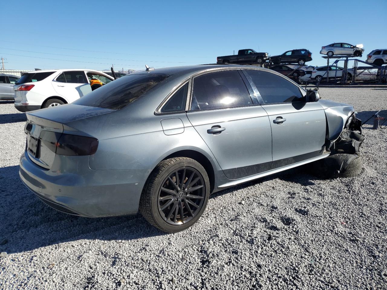 2014 Audi A4 VIN WAUFFAFL7EN017868 Copart auction photo, side damage thumbnail 3