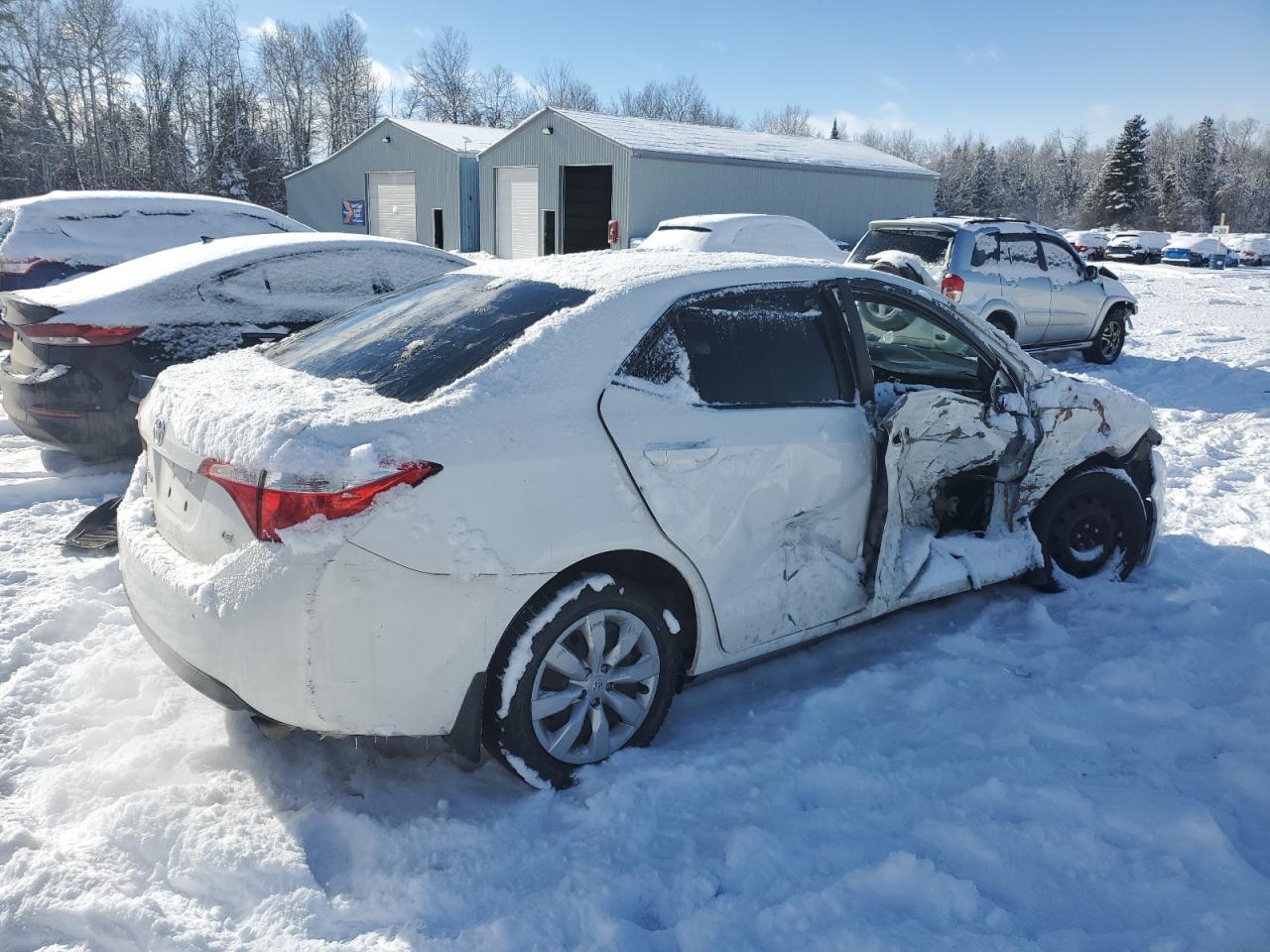 2016 Toyota Corolla VIN 2T1BURHE6GC585619 Copart auction photo, side / front end damage thumbnail 3