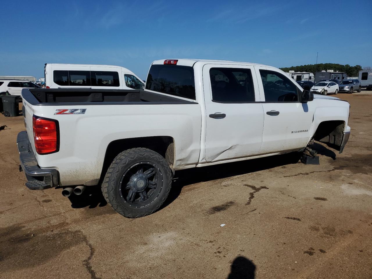 2014 Chevrolet Silverado VIN 3GCUKREC7EG369475 Copart auction photo, side damage thumbnail 3