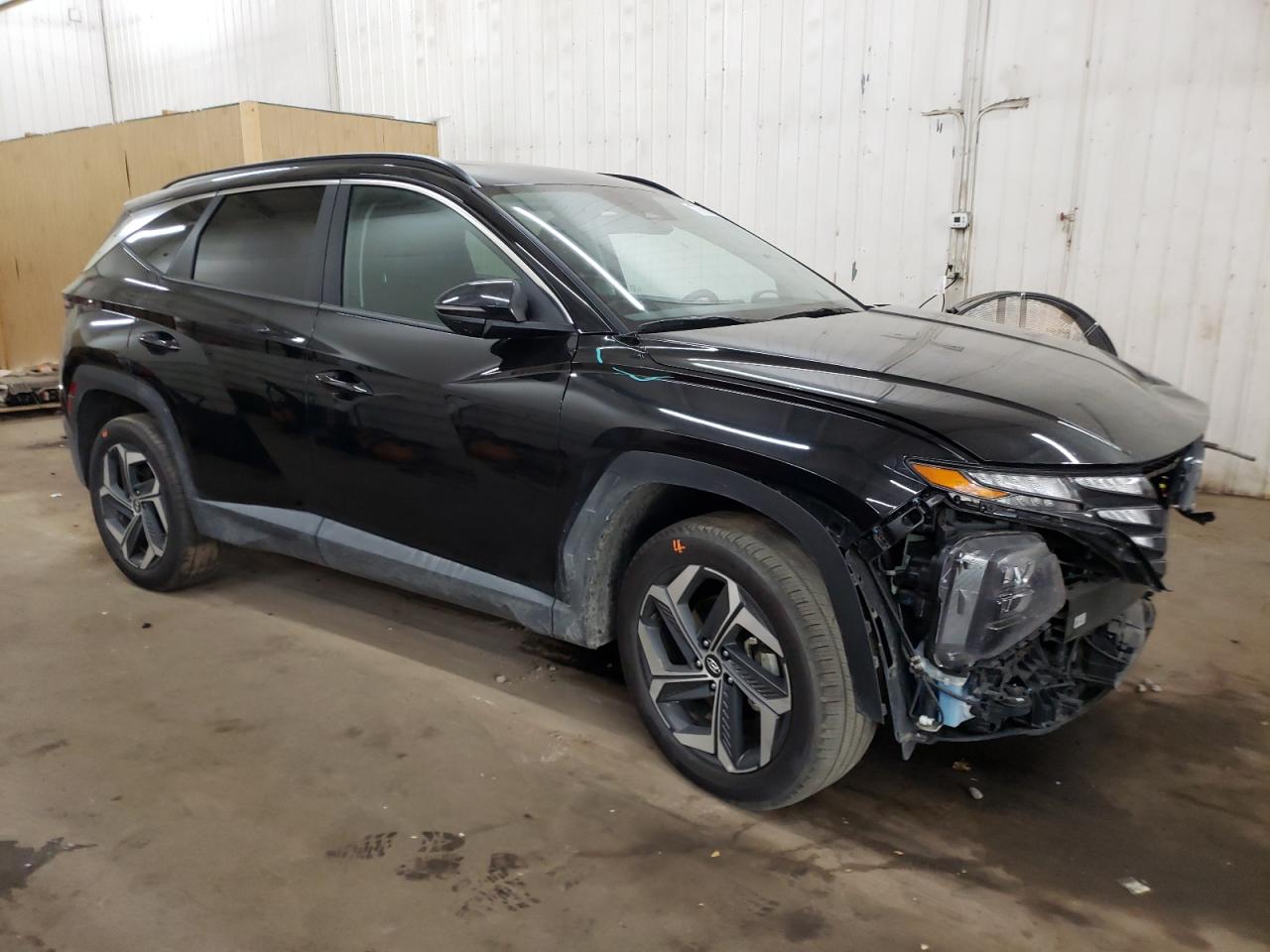 2023 Hyundai Tucson VIN 5NMJFCAE4PH246672 Copart auction photo, front end / side damage thumbnail 4
