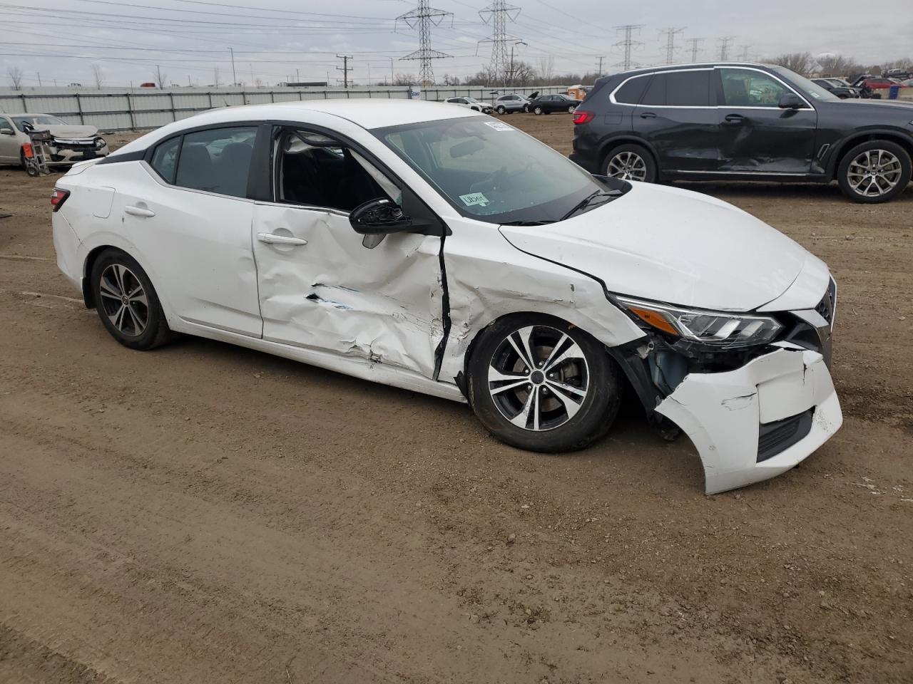 2021 Nissan Sentra VIN 3N1AB8CV0MY209483 Copart auction photo, side / front end damage thumbnail 4