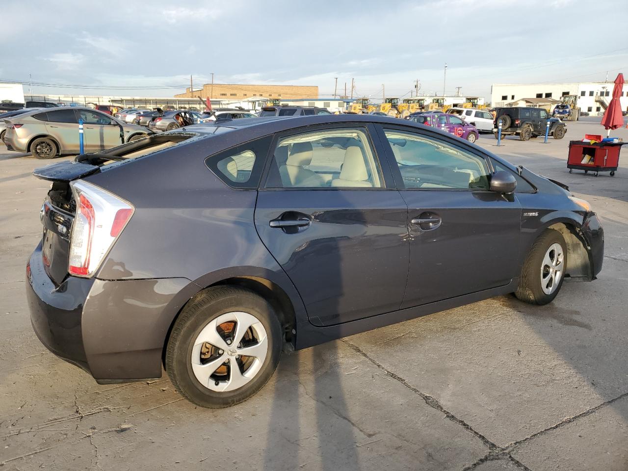 2014 Toyota Prius VIN JTDKN3DU2E0365201 Copart auction photo, all over damage thumbnail 3