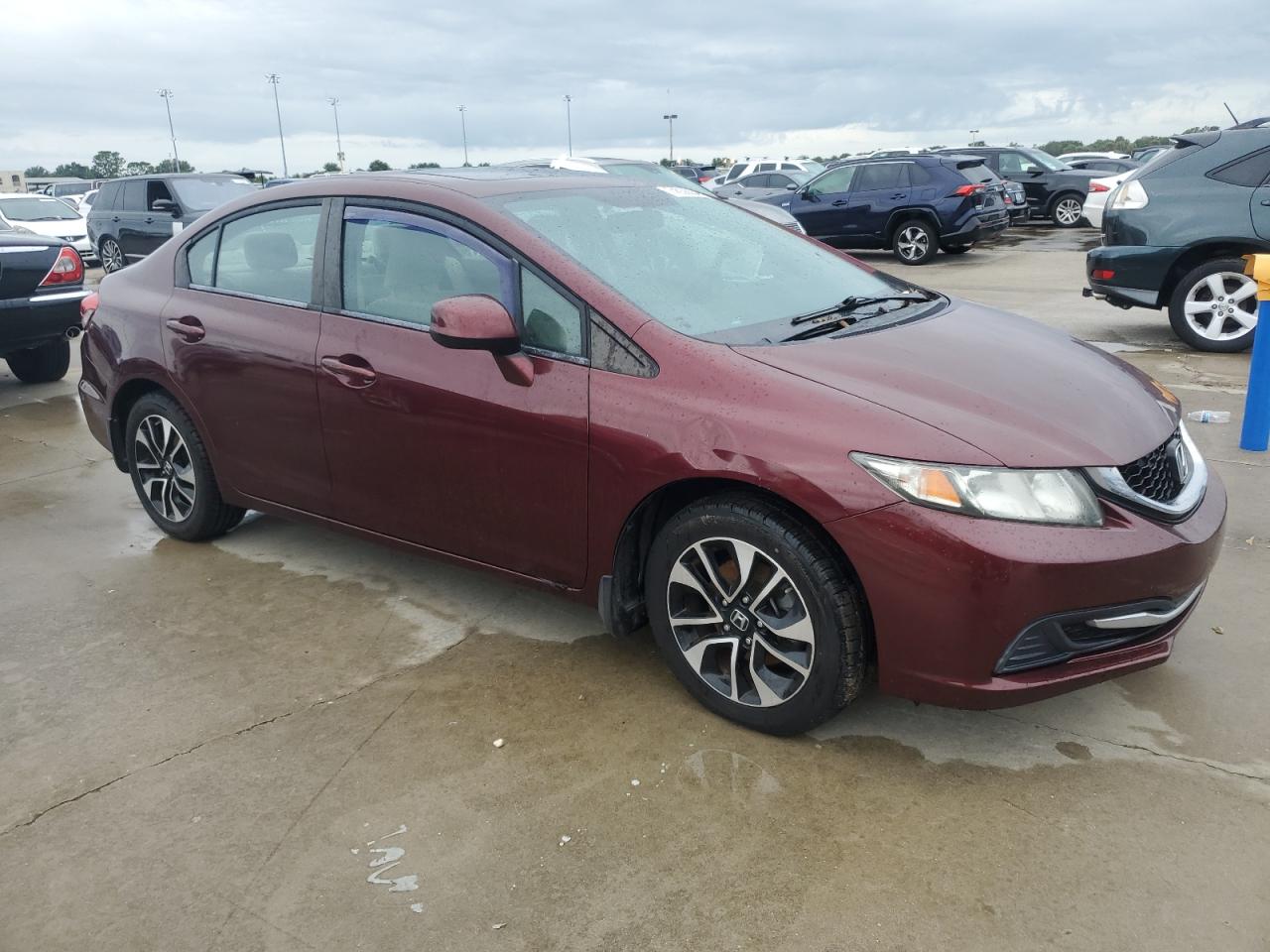 2013 Honda Civic VIN 19XFB2F86DE277021 Copart auction photo, water/flood damage thumbnail 4