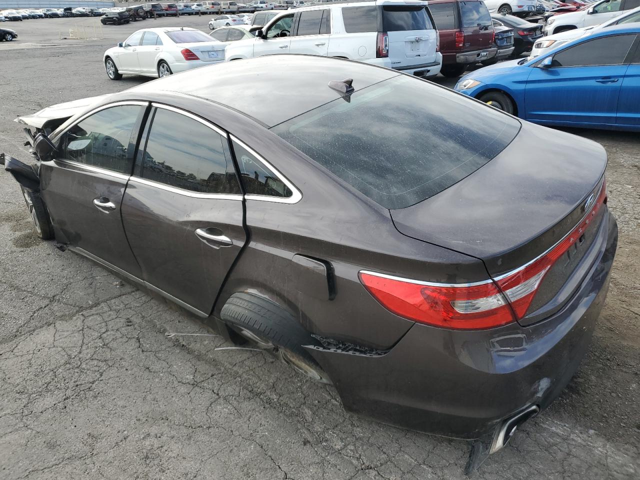 2016 Hyundai Azera VIN KMHFG4JG1GA506008 Copart auction photo, front end / side damage thumbnail 2