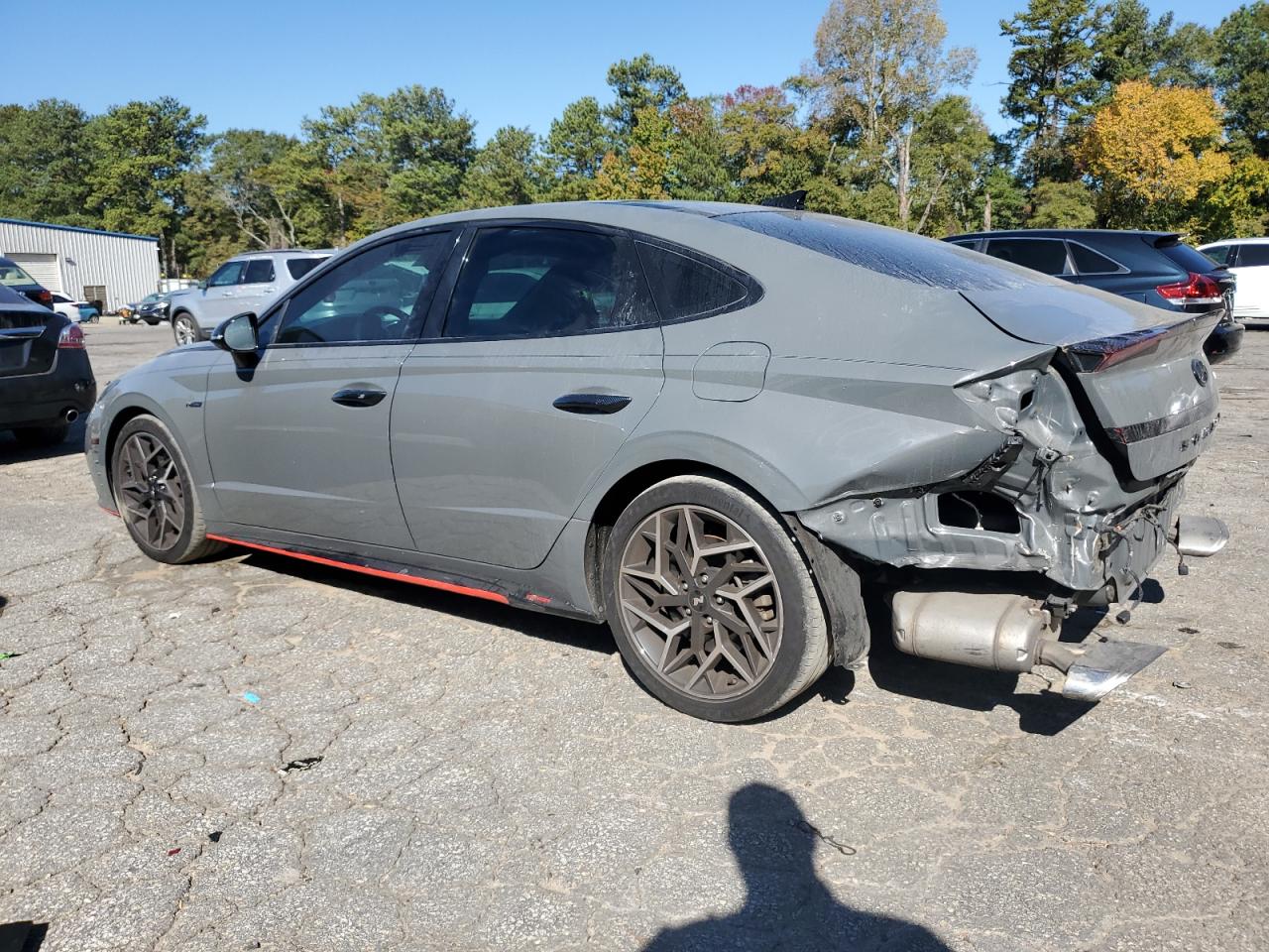 2021 Hyundai Sonata VIN 5NPEK4JC5MH132972 Copart auction photo, rear end damage thumbnail 2