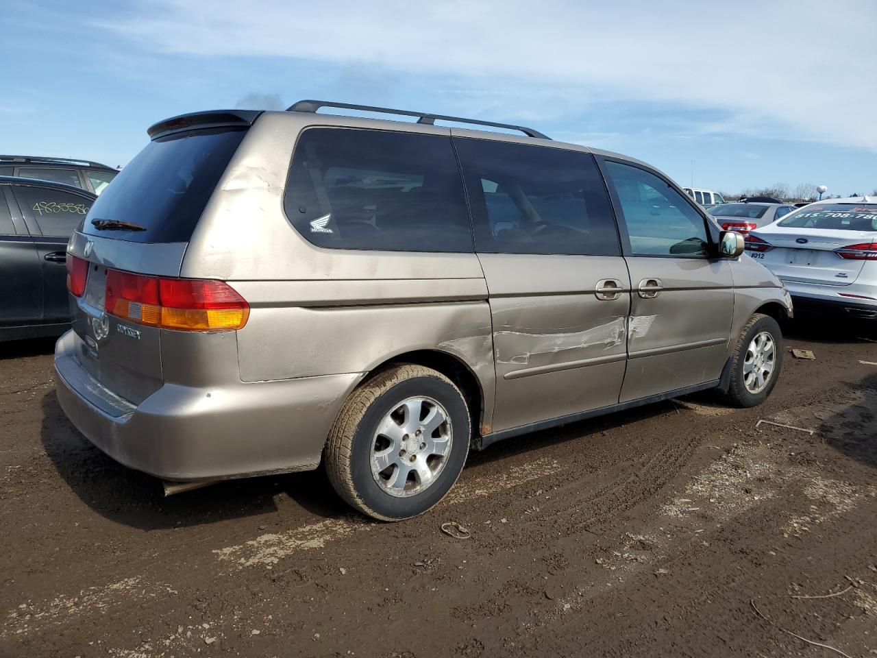 2003 Honda Odyssey VIN 2HKRL18603H005848 Copart auction photo, front end / side damage thumbnail 3