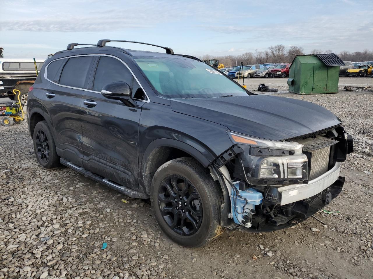 2022 Hyundai Santa Fe VIN 5NMS6DAJ7NH384145 Copart auction photo, front end / side damage thumbnail 4