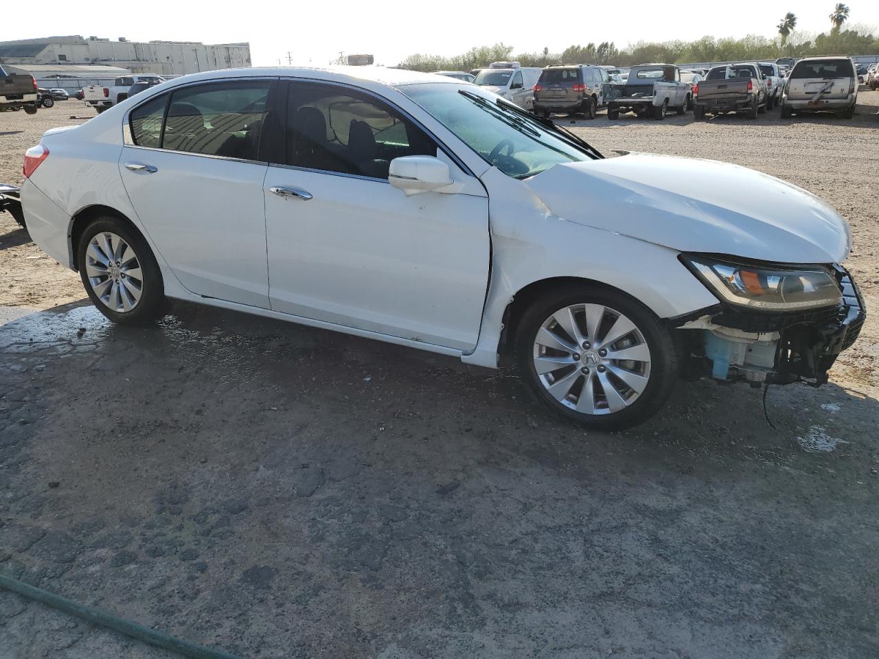 2015 Honda Accord VIN 1HGCR2F87FA182487 Copart auction photo, front end / all over damage thumbnail 4