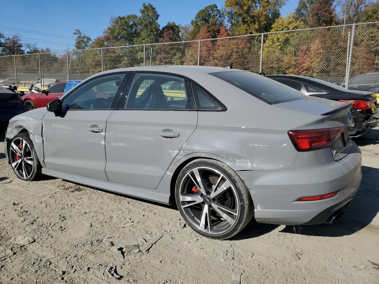 2019 Audi RS3 VIN WUABWGFF8KA907686 Copart auction photo, side damage thumbnail 2