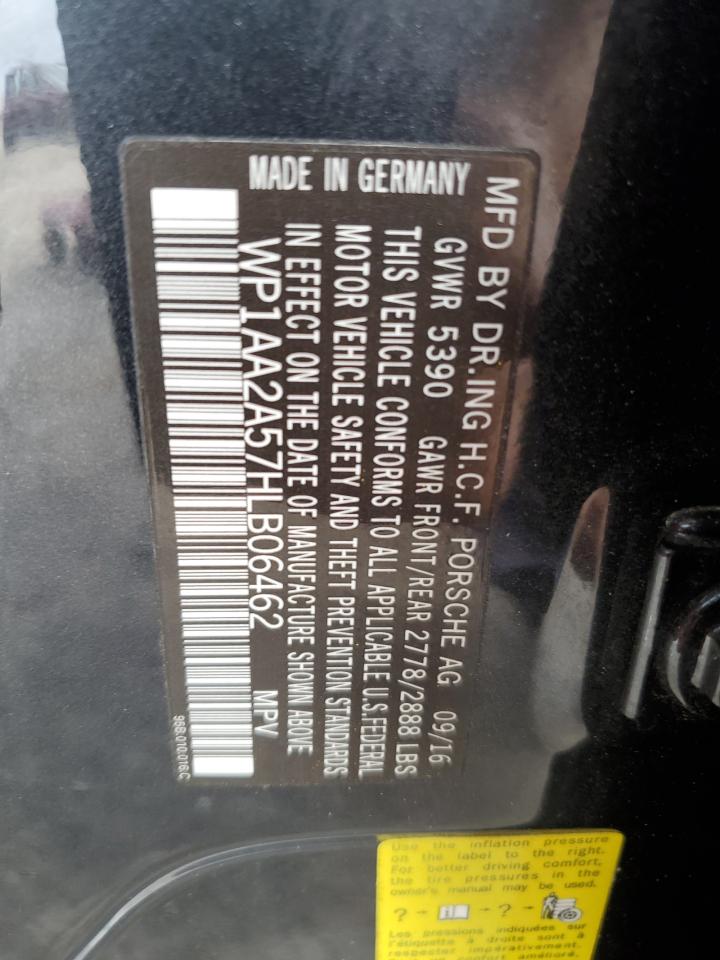 2017 Porsche Macan VIN WP1AA2A57HLB06462 Copart auction photo, side damage thumbnail 12