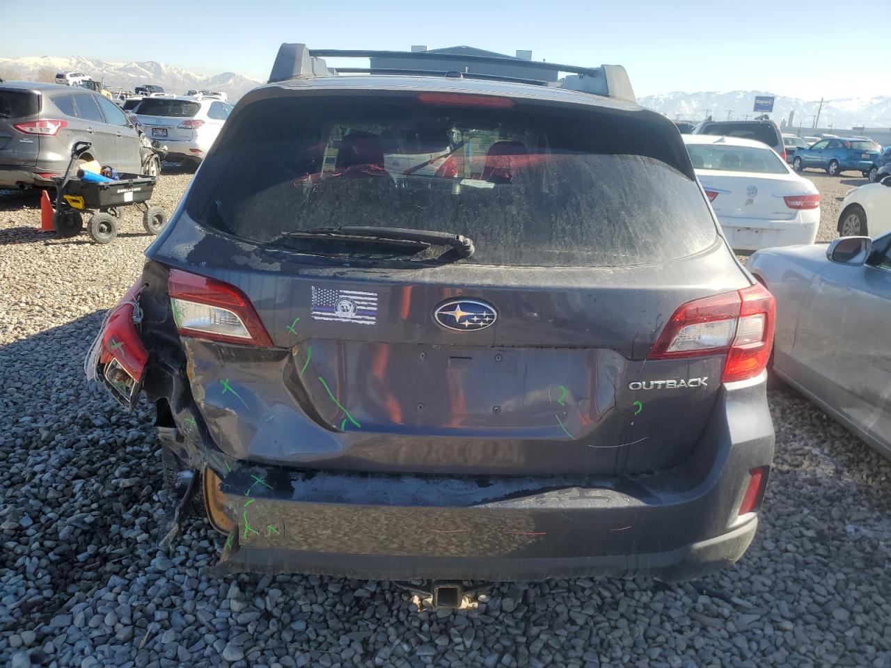 2015 Subaru Outback VIN 4S4BSBCC5F3217731 Copart auction photo, rear end damage thumbnail 6