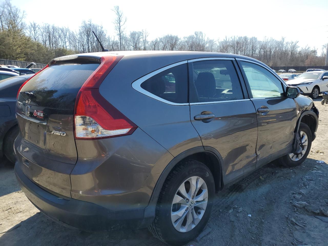 2014 Honda CR-V VIN 2HKRM4H56EH716401 Copart auction photo, front end / side damage thumbnail 3