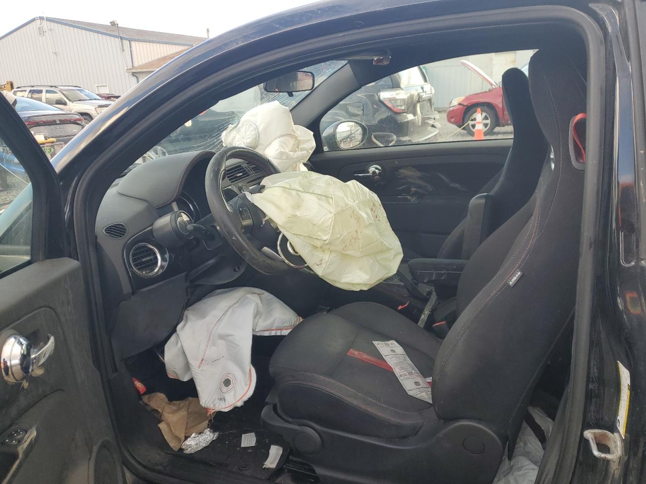 2015 Fiat 500 VIN 3C3CFFFH4FT502456 Copart auction photo, front end damage thumbnail 7