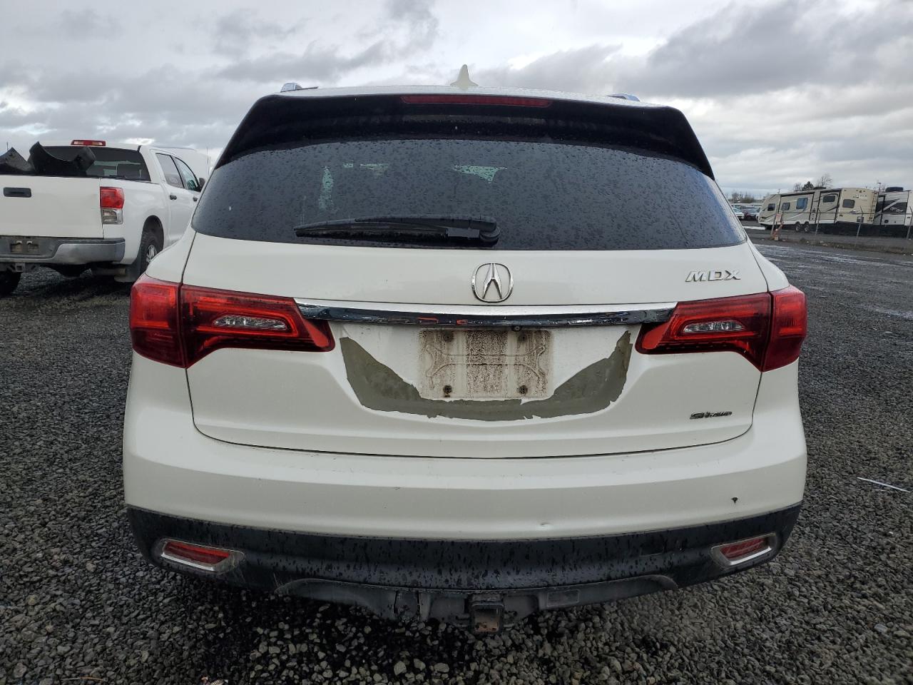 2014 Acura MDX VIN 5FRYD4H4XEB018678 Copart auction photo, side / front end damage thumbnail 6