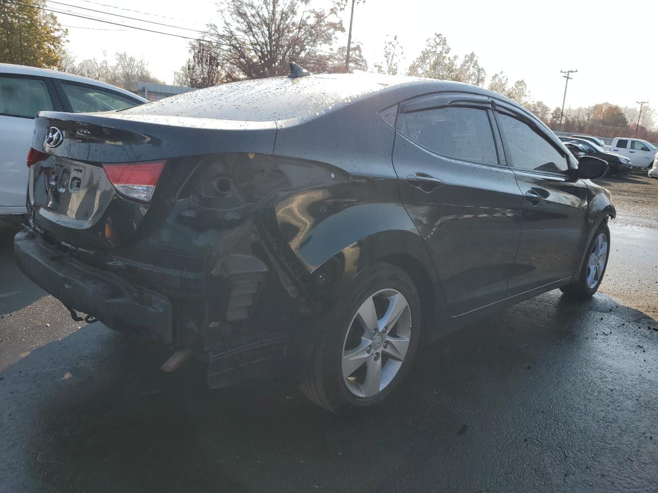 2013 Hyundai Elantra VIN KMHDH4AE6DU502100 Copart auction photo, rear end / front end damage thumbnail 3