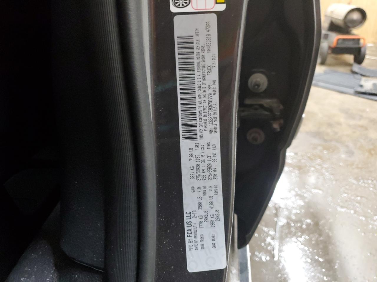 2019 RAM 1500 VIN 1C6SRFPT3KN791770 Copart auction photo, front end damage thumbnail 13