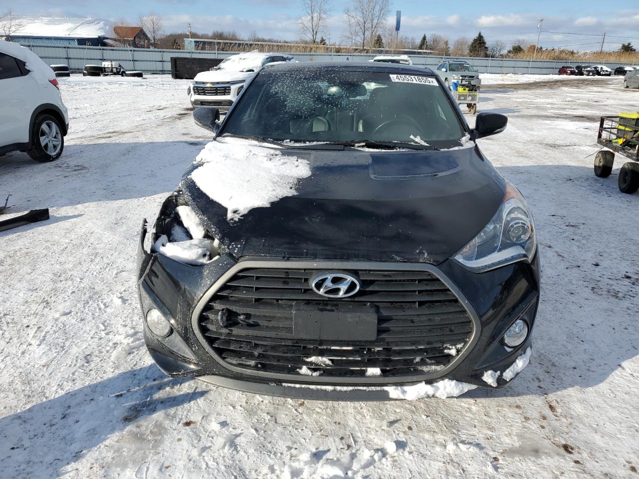 2016 Hyundai Veloster VIN KMHTC6AE7GU278426 Copart auction photo, undercarriage / front end damage thumbnail 5