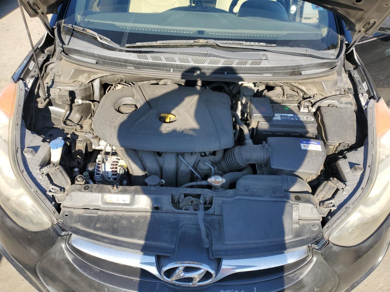 2013 Hyundai Elantra VIN KMHDH4AE7DU487834 Copart auction photo, vandalism / side damage thumbnail 11