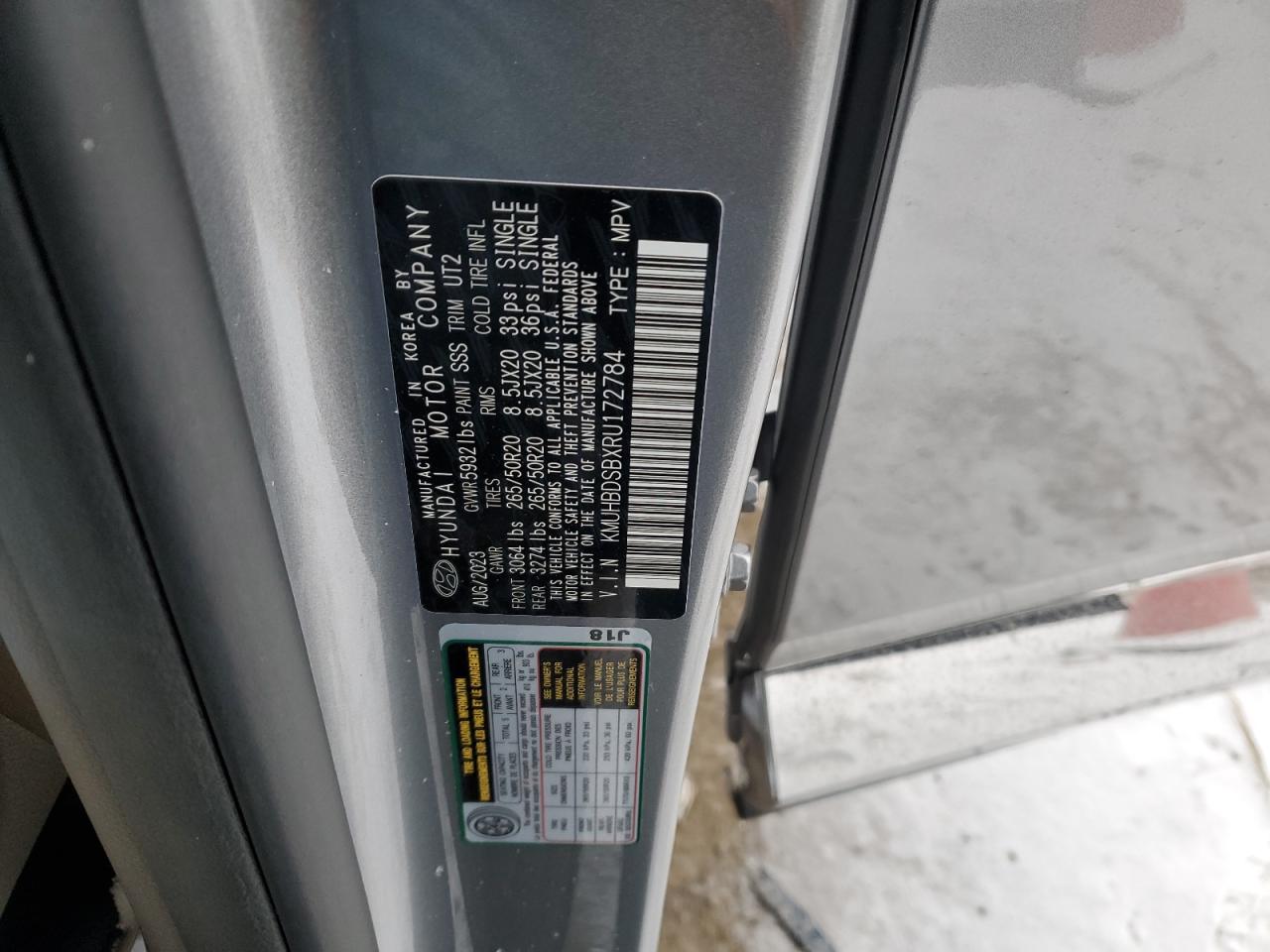 2024 Genesis Gv80 VIN KMUHBDSBXRU172784 Copart auction photo, front end damage thumbnail 14