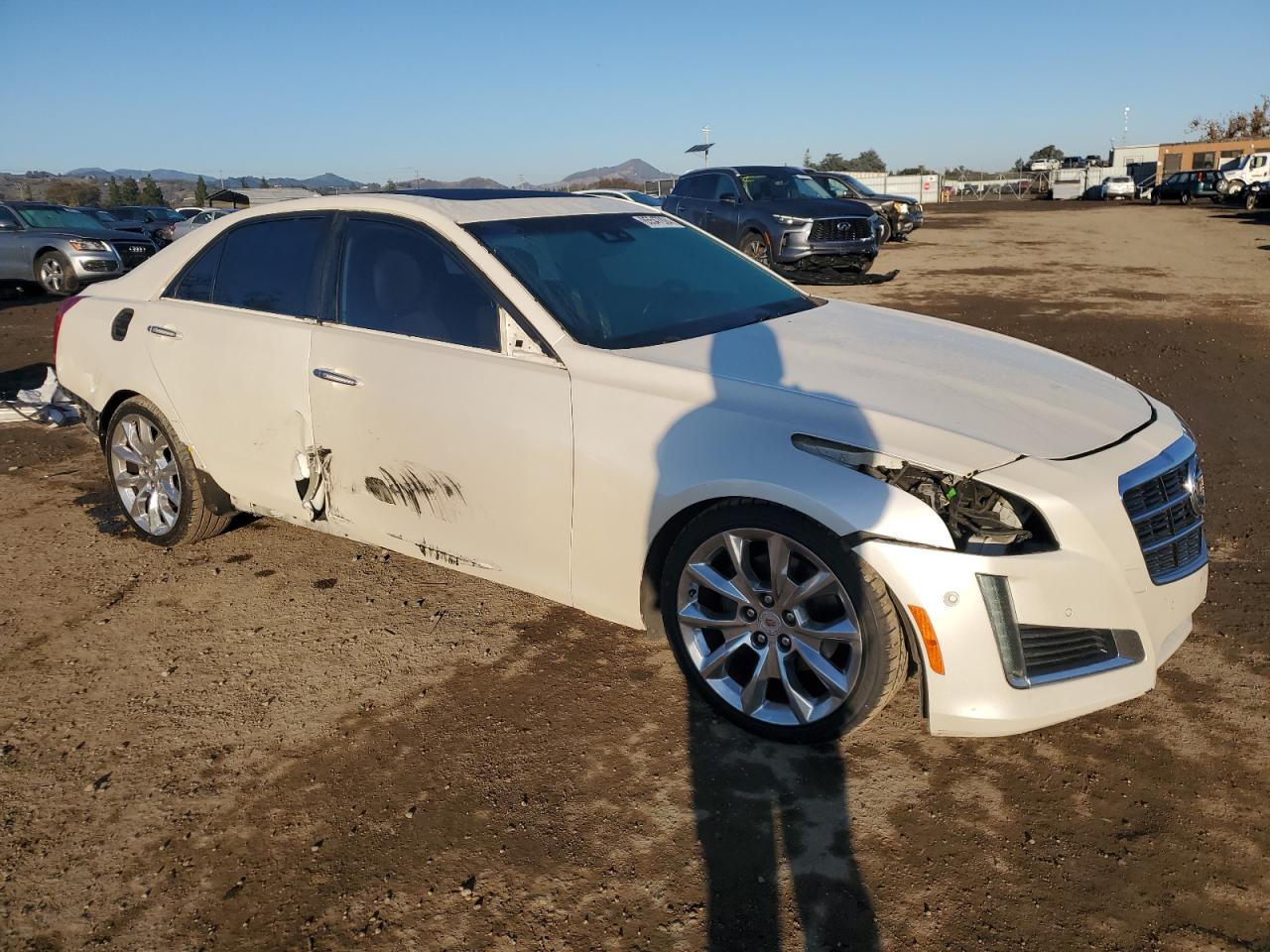 2014 Cadillac CTS VIN 1G6AS5S34E0180516 Copart auction photo, all over damage thumbnail 4