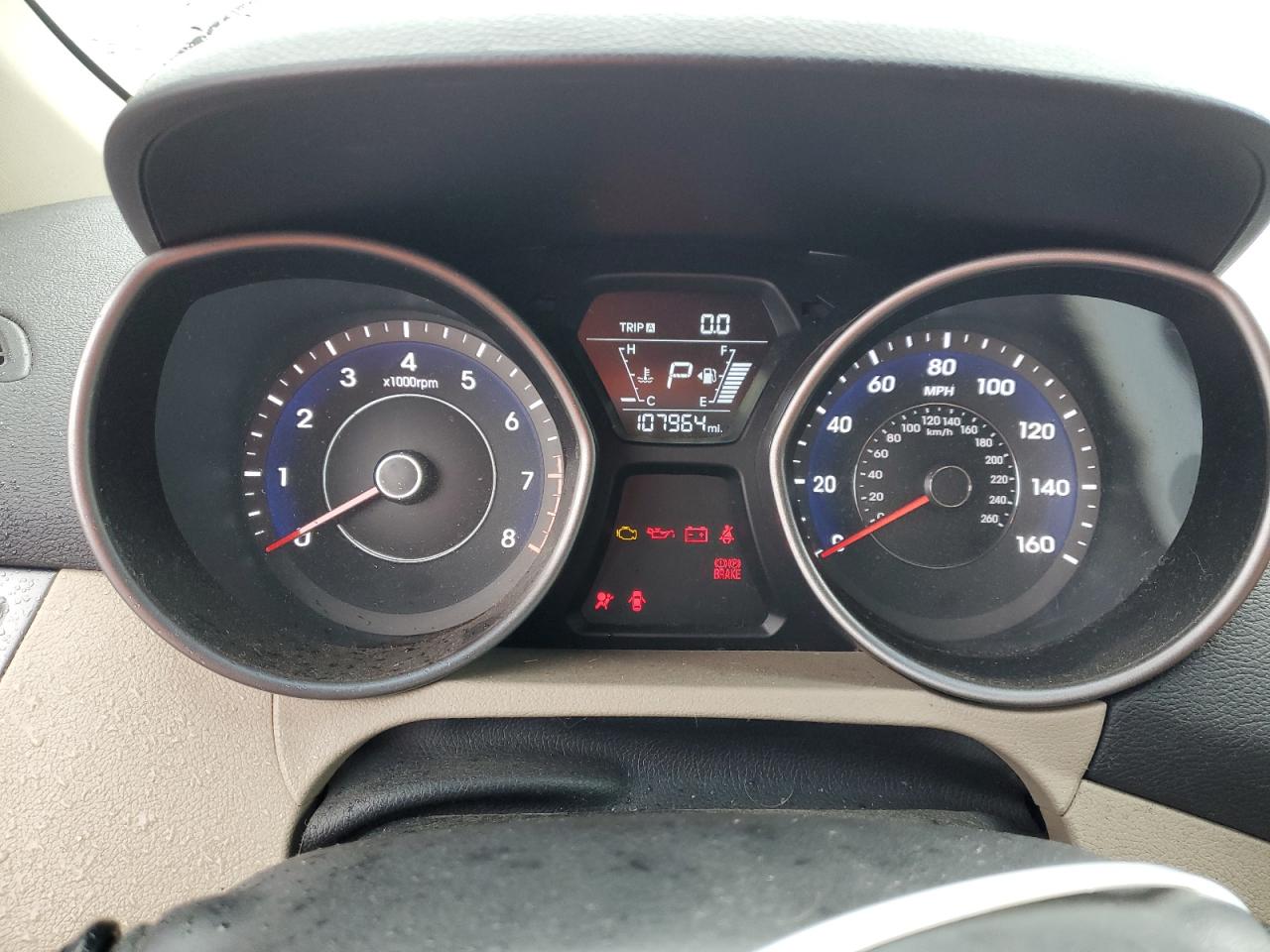 2015 Hyundai Elantra VIN 5NPDH4AE1FH548970 Copart auction photo, water/flood damage thumbnail 9