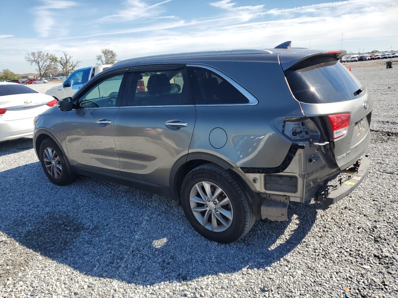 2016 KIA Sorento VIN 5XYPGDA37GG140352 Copart auction photo, rear end / rejected repair damage thumbnail 2