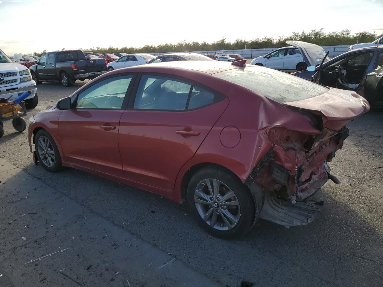 2018 Hyundai Elantra VIN 5NPD84LF5JH218876 Copart auction photo, rear end / front end damage thumbnail 2