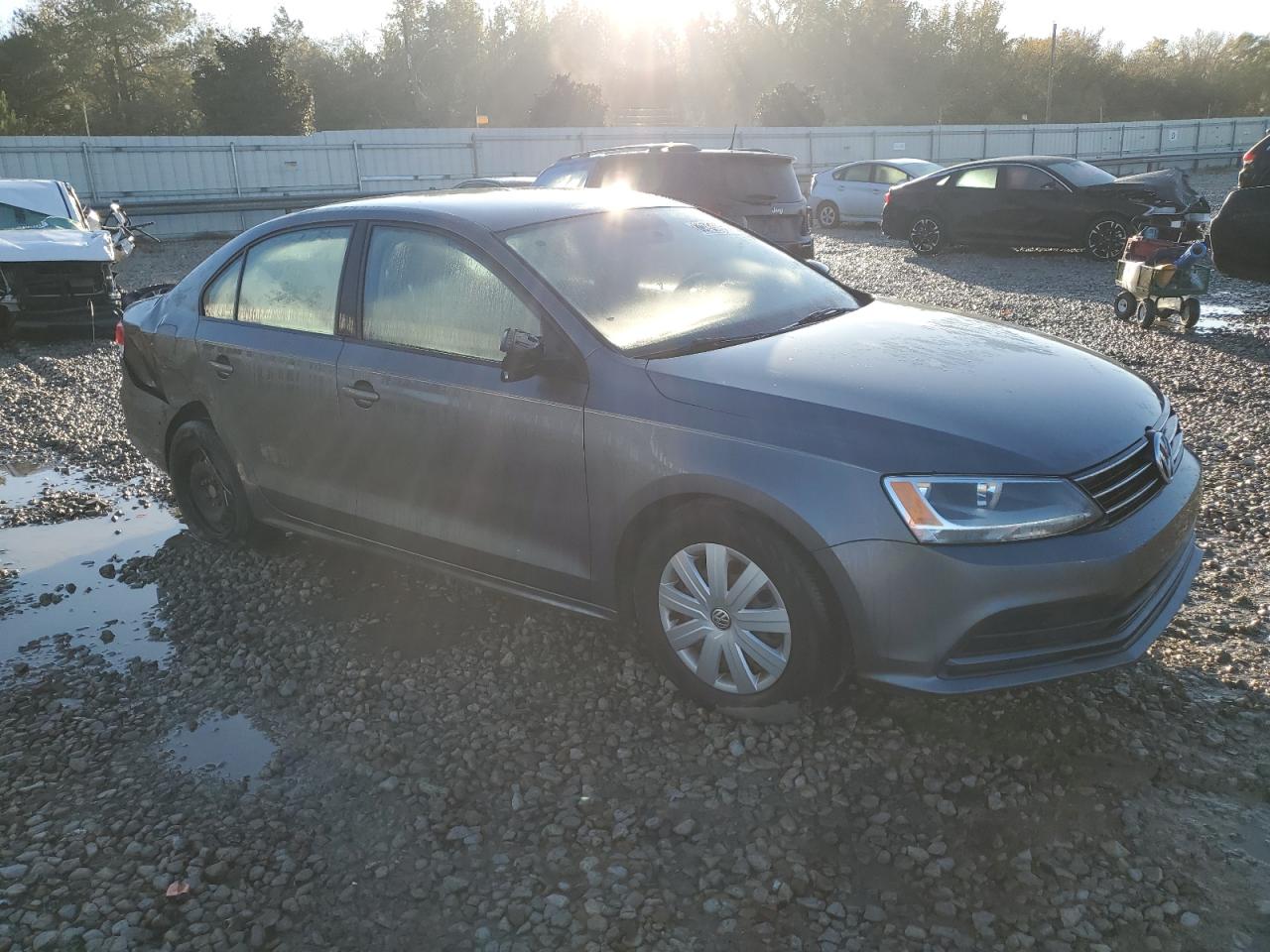 2015 Volkswagen Jetta VIN 3VW2K7AJ2FM427069 Copart auction photo, rear end damage thumbnail 4