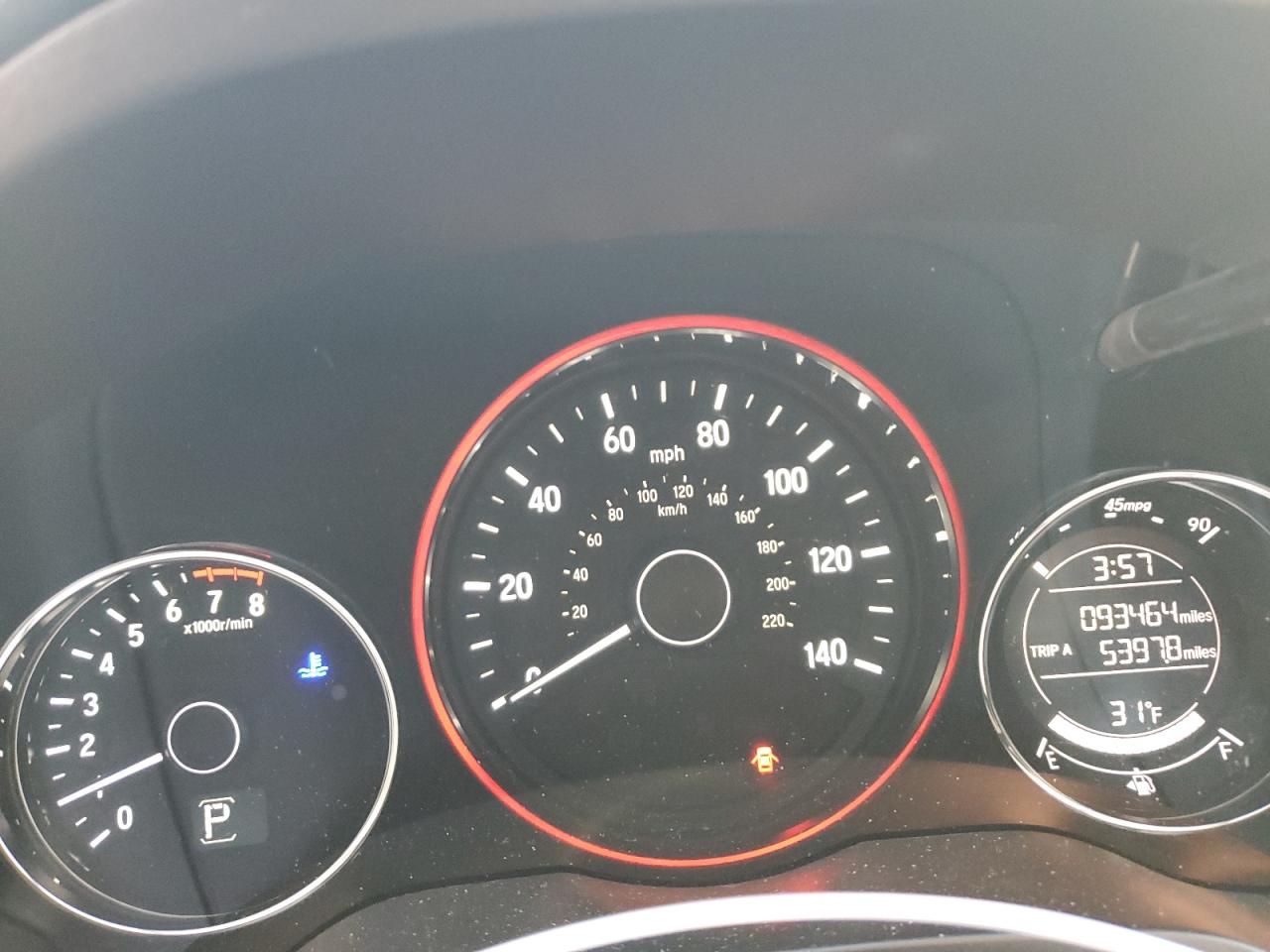 2016 Honda HR-V VIN 3CZRU6H54GM738738 Copart auction photo, front end damage thumbnail 9