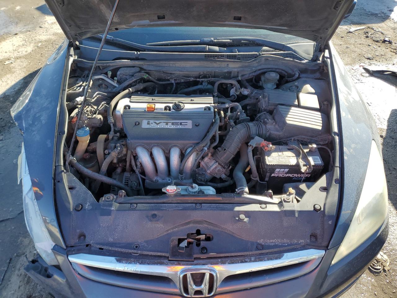 2007 Honda Accord VIN 1HGCM56777A092216 Copart auction photo, front end / mechanical damage thumbnail 11
