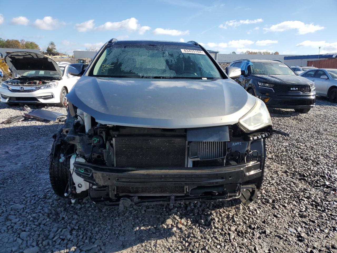 2014 Hyundai Santa Fe VIN 5XYZW3LA4EG140369 Copart auction photo, front end damage thumbnail 5